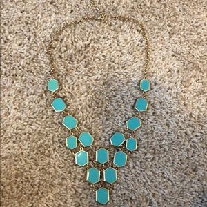 Forever 21 Mint and gold statement necklace